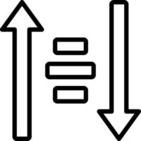line icon for sort vector