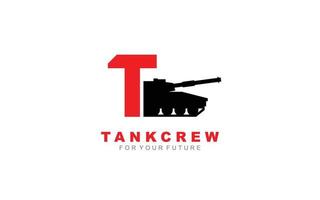 T logo tank for identity. letter template vector illustration for your brand.