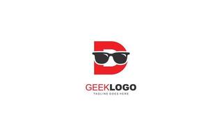 D logo Sunglasses for identity. letter template vector illustration for your brand.