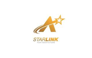 A logo star for branding company. letter template vector illustration for your brand.