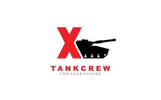 X logo tank for identity. letter template vector illustration for your brand.