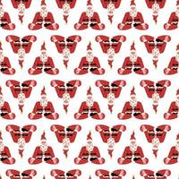 Vector flat hand drawn christmas seamless pattern