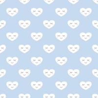 Heart cartoon cute pastel seamless pattern. vector