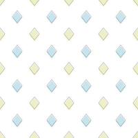 Geometry square diamond cute blue and yellow seamless pattern. vector
