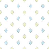 Geometry square diamond cute blue and yellow seamless pattern. vector