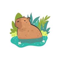 capivara bebê fofo sendo doce 17378923 Vetor no Vecteezy