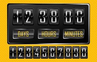 Flip Clock Template for New Year Countdown vector