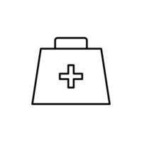 medicine storage box icon. outline icon vector