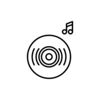 song icon. outline icon vector