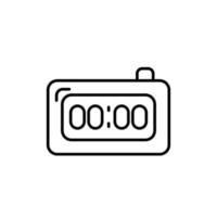 twelve o'clock at night icon. outline icon vector