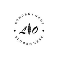 Initial LO letter logo elegant company brand luxury vector
