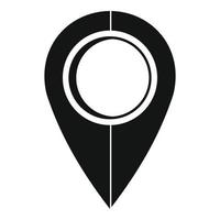 icono de pin de mapa, estilo simple. vector