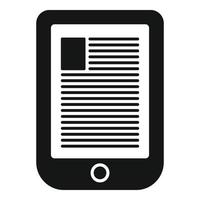 Digital ebook icon, simple style vector