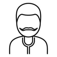Winemaker man icon, outline style vector