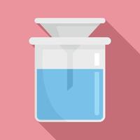 Funnel in flask icon, flat style vector