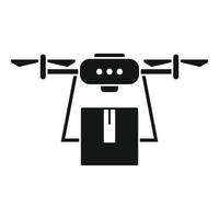 icono de entrega de drones de exportación, estilo simple vector