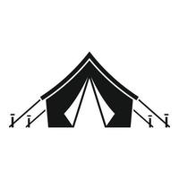 Hunter tent icon, simple style vector