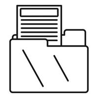 icono de impuestos de correo de propiedad, estilo de esquema vector