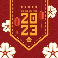 flat banner chinese new year background vector