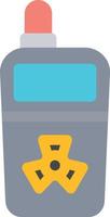 Radiation Detector Flat Icon vector