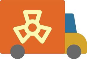 Nuclaer Truck Flat Icon vector