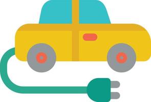 Electric Car Flat Icon vector