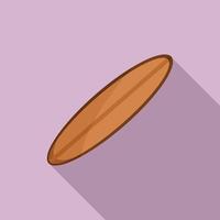 Small surfboard icon, flat style vector