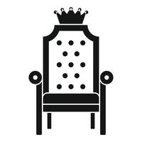 King armchair icon, simple style vector