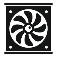 icono de ventilador, estilo simple vector