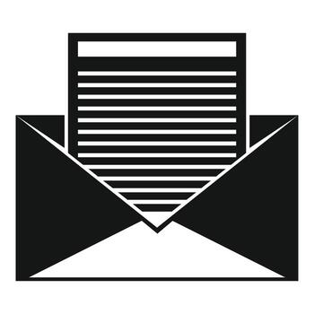 Office mail editor icon, simple style vector