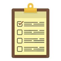 Checklist icon, flat style vector