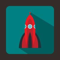 Rocket icon, flat style vector