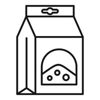 icono de caja de suelo, estilo de contorno vector