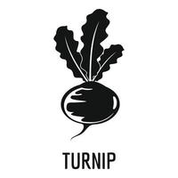 Turnip icon, simple style. vector