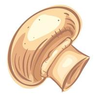 Eco champignon icon, cartoon style vector