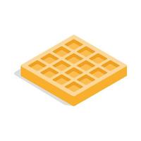 Waffles icon, isometric 3d style vector