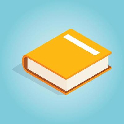 Big book icon, isometric 3d style