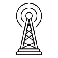 Tower tv fake news icon, outline style vector