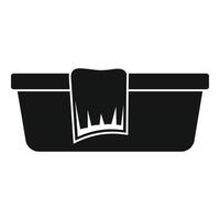 Plastic basin icon, simple style vector