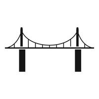 Park bridge icon, simple style vector