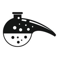 Boiling lab flask icon, simple style vector