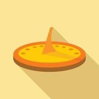 Sundial icon, flat style vector