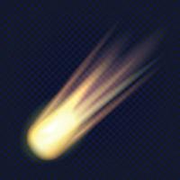 Meteor icon, realistic style vector