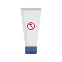 Spermicide tube icon, flat style vector