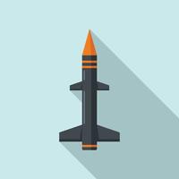 Missile nuclear icon, flat style vector