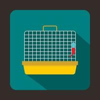 Cage for birds icon, flat style vector