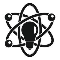 Atom idea innovation icon, simple style vector