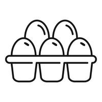 Egg box icon, outline style vector