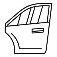 Car door icon, outline style vector