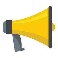 One megaphone icon, cartoon style vector